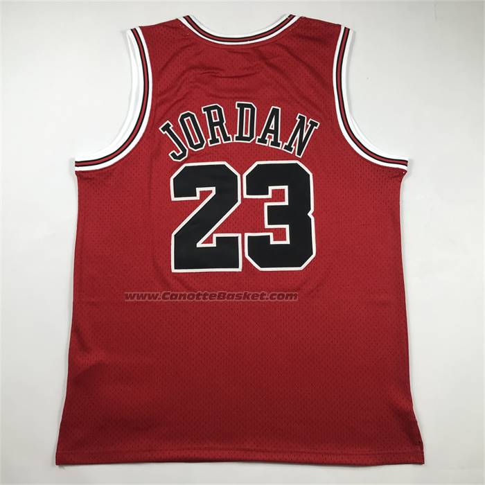 Maglia Chicago Bulls Michael Jordan No 23 Autentico 1995-96 Rosso